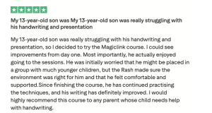 Handwriting programme for children