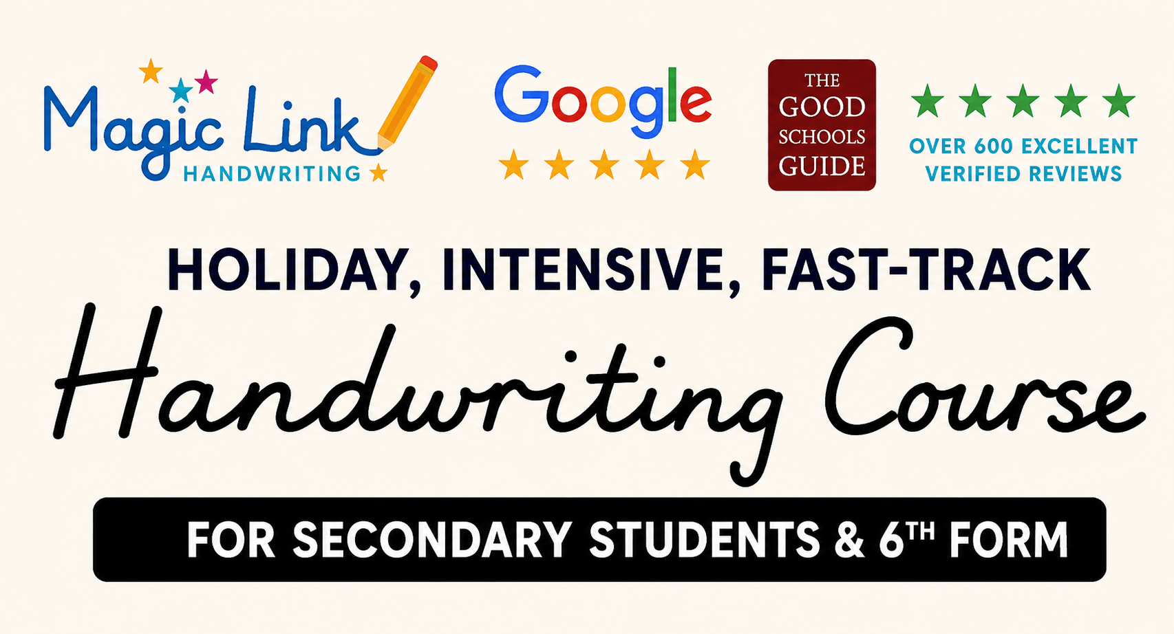 Secondary Intensive handwriting course